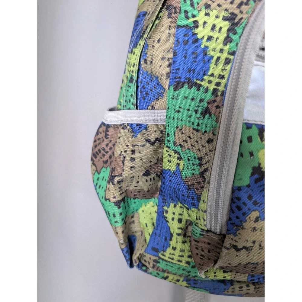 LL Bean BackPack 24L Green Blue Pixel Camo Reflective School Bag